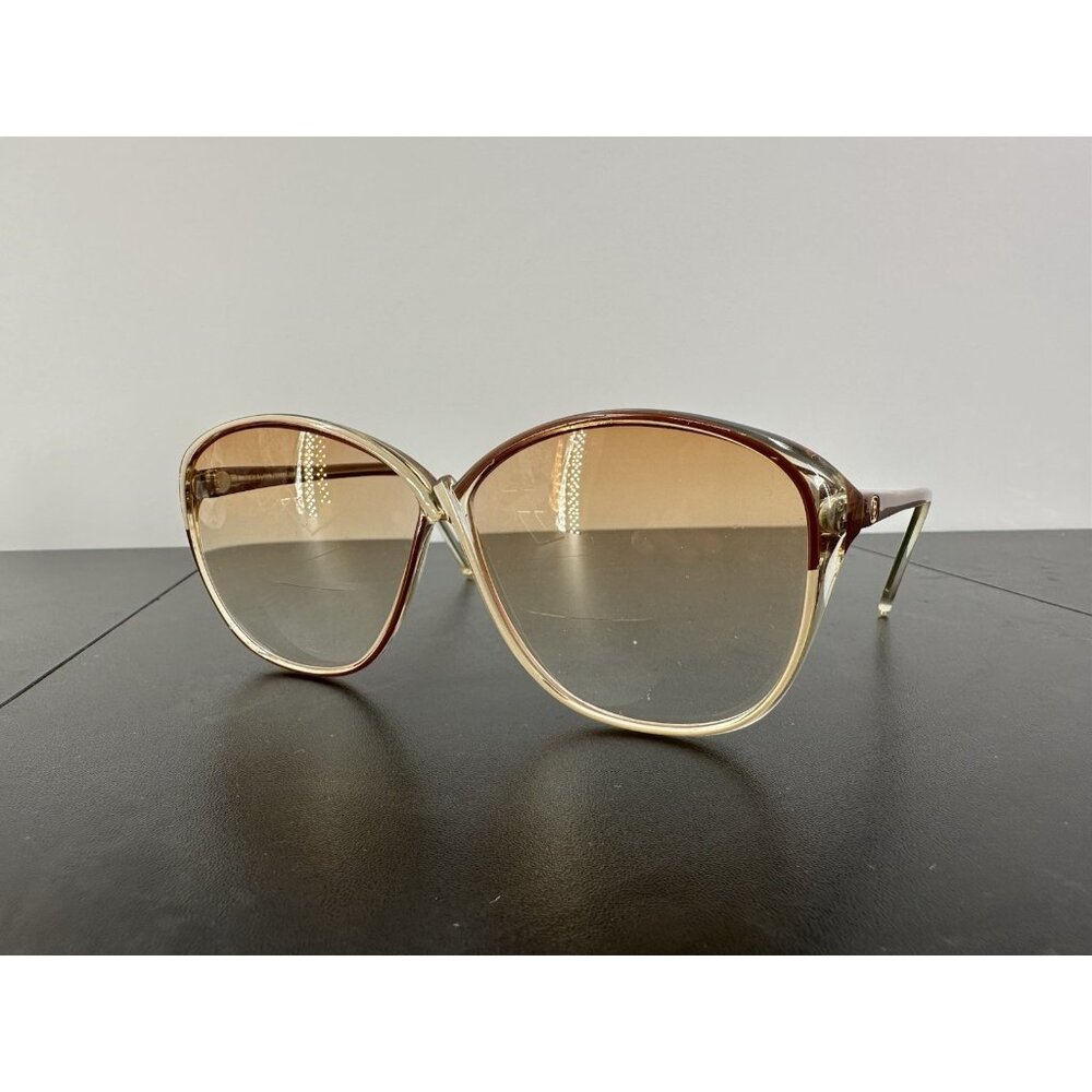 Vintage Bausch & Lomb Acetate Bifocal Brown Gradient Frames Made In Italy (C2-04